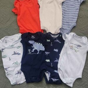 Assorted Dinosaur Print Baby Onesies